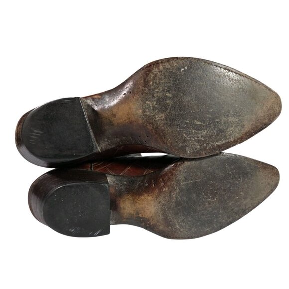 VTG El Dorado Alligator Cowboy Boots Womens Sz 8.5 Handmade Exotic Embroidered - Picture 7 of 8